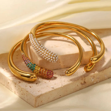Radiant 22k Gold Ladies Cuff Bangle